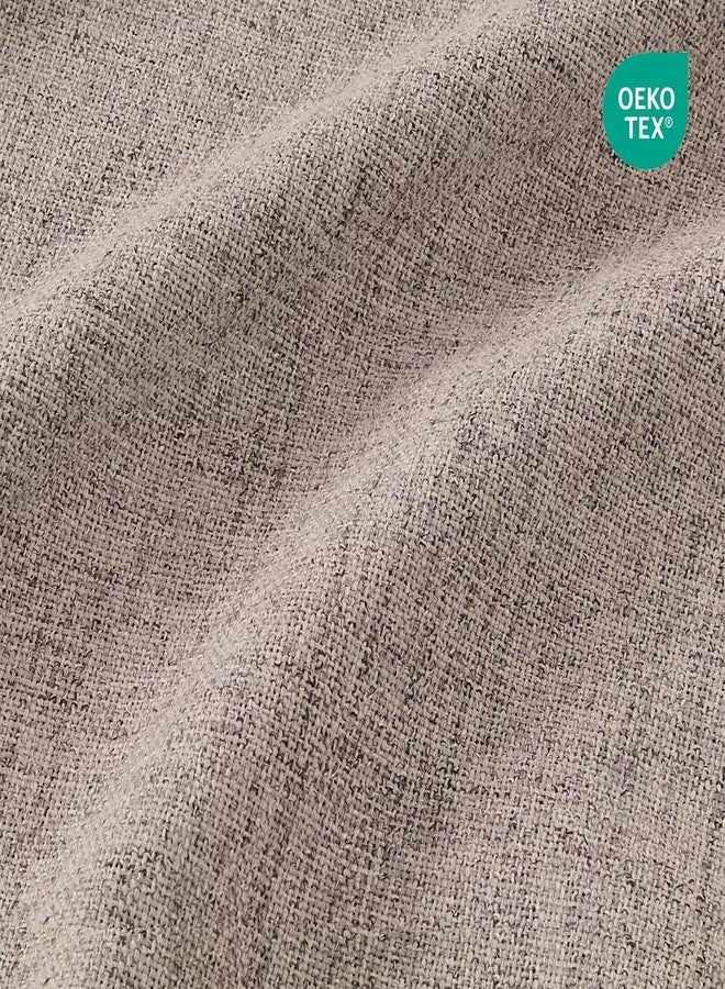 CUCRAF ستائر CUCRAF من الكتان الطبيعي، معتمة بنسبة 100%، طول 84 بوصة، طقم من لوحتين، مزودة بحلقة خلفية وجيب للعمود، مناسبة لغرفة المعيشة وغرفة النوم، ستائر معتمة للغرفة، عازلة للحرارة، (52 × 84 بوصة، كتان) - Image 4